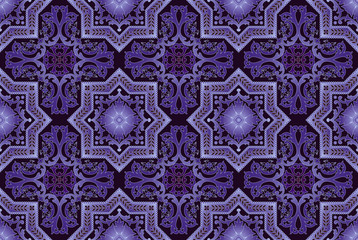 Seamless ornamental oriental pattern vector background