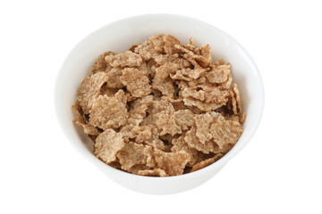 Cereals in an white bowl
