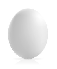 close up of an egg on a white background