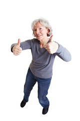 Seniorin gibt ihre Zustimmung