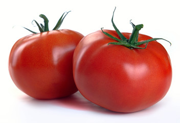 two red tomatoes