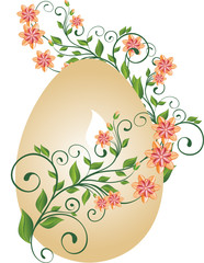 Floral easter egg
