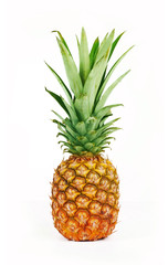 fresh tasty pineapple isolated on white background