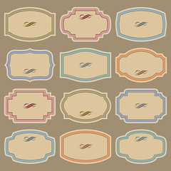 blank vintage labels set (vector)