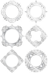 silver ornate frames