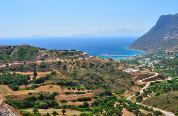 Obraz premium View to the sea from the mountains