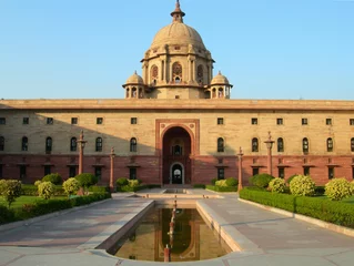 Cercles muraux Lieux asiatiques Bâtiment du Parlement indien à New Delhi, Inde