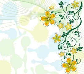 Rolgordijnen Pastel Floral background © g215