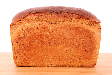 Fresh wheat bread. Isolated on white background