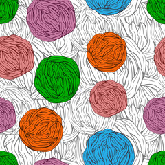 bright tangles on seamless monochrome background