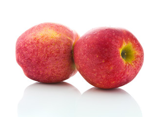 Two apples isolated on white background