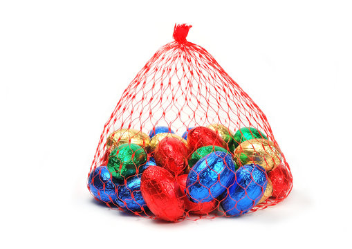 Schokoeier im Netz