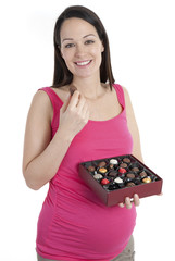 Woman holding box of chocolates