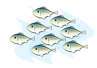 Fototapeta premium Clip-art of fish