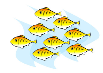 Clip-art of gold fish