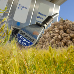 Super E10 Biokraftstoff mit Getreide und Zuckerrüben