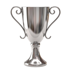 Fototapeta na wymiar Silver Cup of the winner