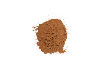 a little of cinnamon powder isolated in white