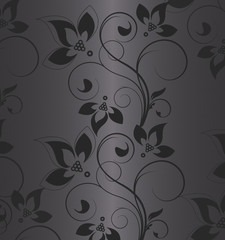 Obraz premium grey floral vintage background