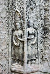 khmer stone carvings angkor wat cambodia