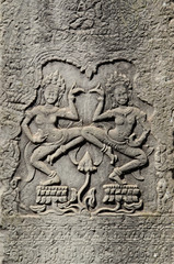khmer stone carvings angkor wat cambodia