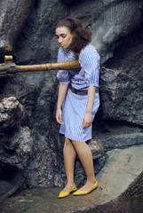 afro girl with egyptian make up