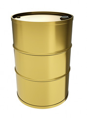 Gold oil drum