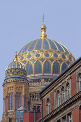 Detailaufnahe der Neuen Synagoge in Berlin