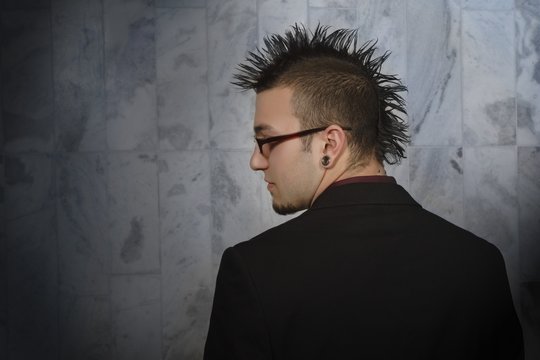 Profile Of Man With A Mohawk