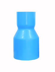 Modern water drain pipes. Isolated on white