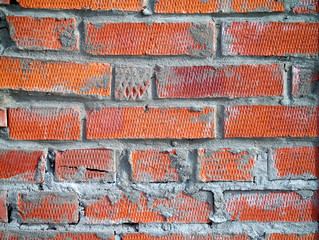 Wall from a red brick..