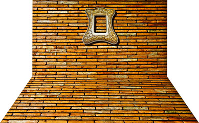 The Perspective view of wall with vintage frame © cbenjasuwan