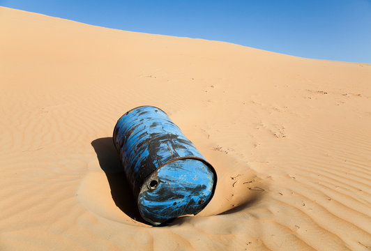 Empty Barrel on Desert