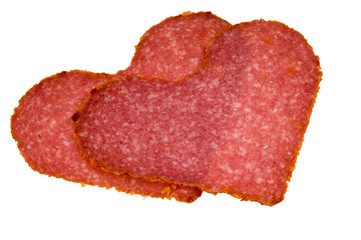 Herzförmige Salami