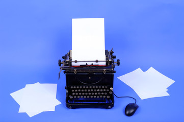 Old retro typewriter