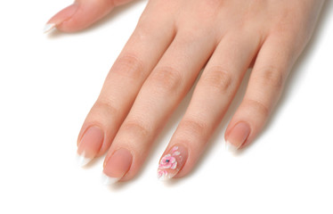 Manicure isolated on white
