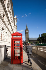 Fototapeta na wymiar Big Ben i Red Phone Booth