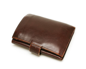 leather wallet isolated