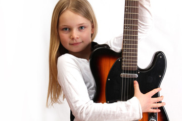 M&auml;dchen mit E-Gitarre