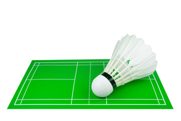 Badminton shuttlecock and playground layout