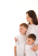 mother with her two children