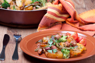 plate of stir fried vegetables