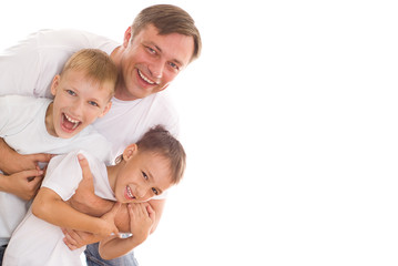 father with his two sons