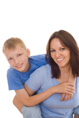 happy mother with her child