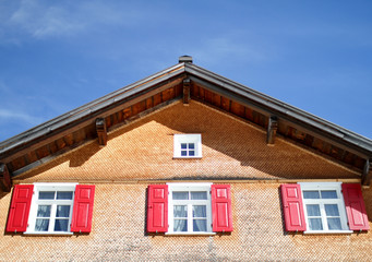 old wooden house in austrian alps