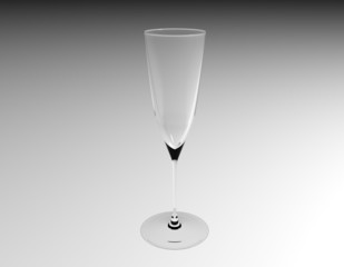 Crystal glass for champagne