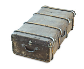 Vintage Suitcase. With Clipping Path