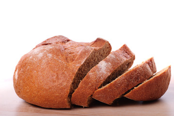 rye bread isolated