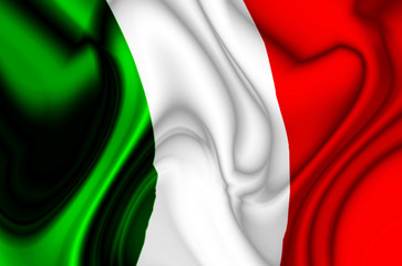 Fototapeta premium Italia Bandiera Tricolore-150° Anniversario-Italy Flag