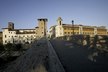 Obraz premium Tiberina Island, Isola Tiberina, Rome